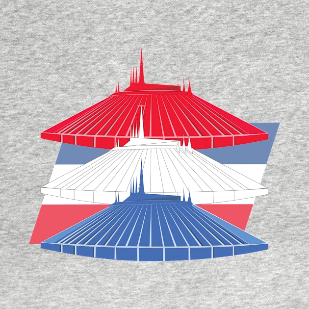 Space Mountain - Fourth of July - Red White and Blue by WearInTheWorld